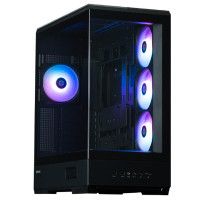 Корпус ZALMAN P50 DS BLACK, без БП, боковое окно (закаленное стекло), черный,  ATX