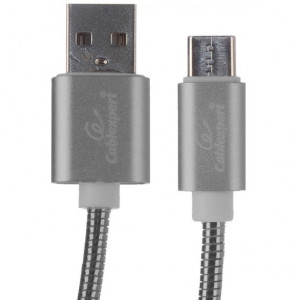 Cablexpert Кабель USB 2.0 CC-G-USBC02Gy-1.8M AM/Type-C, серия Gold, длина 1.8м, титан, блистер