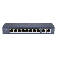 iFLOW F-SW-EU410POE-V/L L2, неуправляемый, 8 портов, 2 uplink порта 1000М RJ45, 802.3af/at, бюджет PoE 60 Вт, поддержка режима передачи до 300м,10Мб/с, CAT6; защита от перенапряжения 6 кВ iFLOW F-SW-EU410POE-V/L L2, неуправляемый, 8 портов, 2 uplink порта 1000М RJ45, 802.3af/at, бюджет PoE 60 Вт, поддержка режима передачи до 300м,10Мб/с, CAT6; защита от перенапряжения 6 кВ