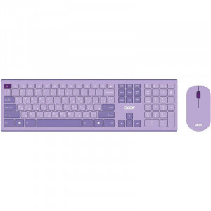 Клавиатура + мышь Acer OCC205 клав:фиолетовый мышь:фиолетовый USB беспроводная slim 
