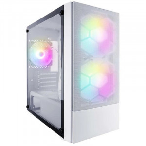1STPLAYER Корпус FIREBASE X4-M White / mATX, TG / 1x120mm & 2x140mm LED fans inc. / X4-M-WH-2F1P-W-1F1-W