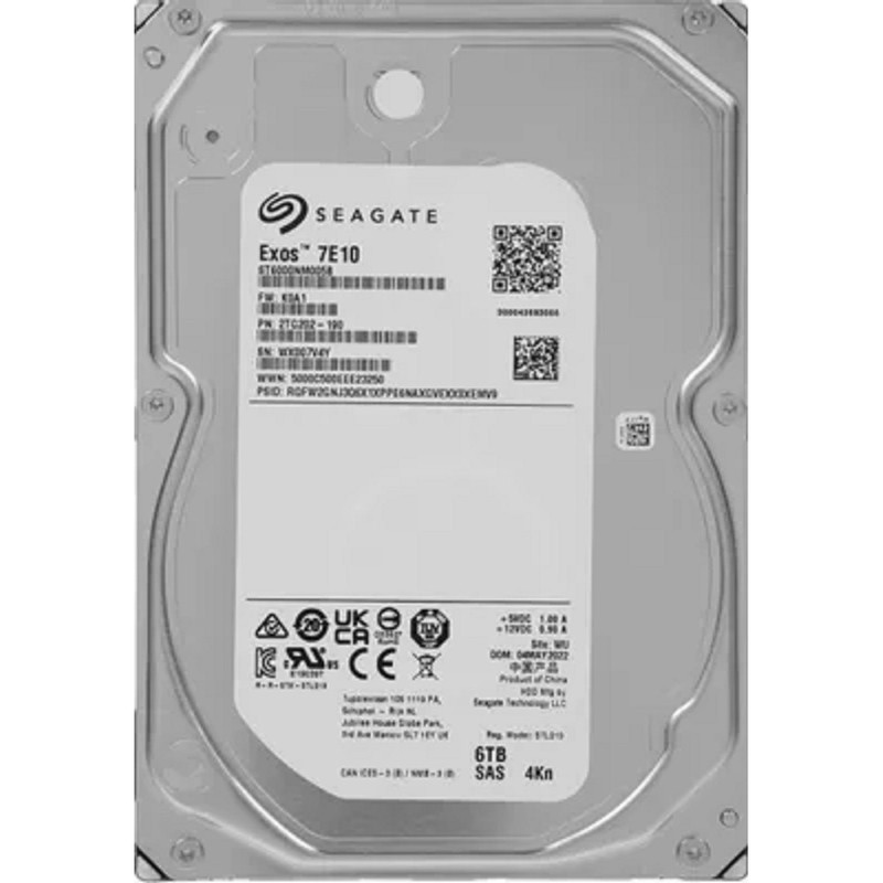 6TB Seagate Exos 7E10 (ST6000NM005B) {SAS 12Gb/s, 7200 rpm, 256mb buffer, 3.5"} 6TB Seagate Exos 7E10 (ST6000NM005B) {SAS 12Gb/s, 7200 rpm, 256mb buffer, 3.5"}