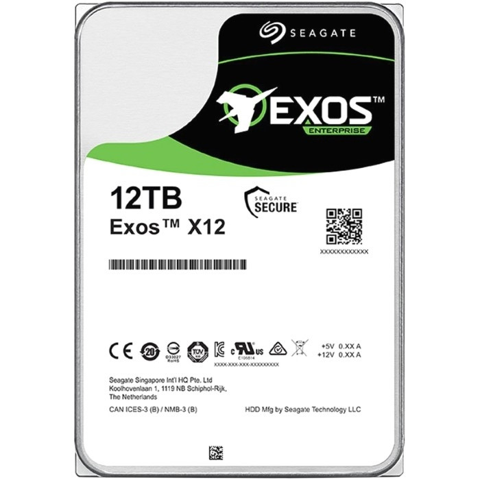 12TB Seagate Exos X14 512E (ST12000NM0038) {SAS 12Gb/s, 7200 rpm, 256mb buffer, 3.5"}