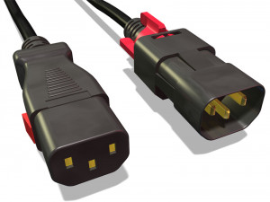 Кабель питания серверный Zonit 0.5м, с фиксируемыми разъемами zLock С14 / С13, (zLock-zC14-17-aC13-0,5m) (на ток 10А)