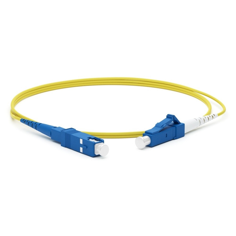 Hyperline FC-S2-9-LC/­UR-SC/­UR-H-1M-LSZH-YL Патч-корд волоконно-оптический (шнур) SM 9/­125 (OS2), LC/­UPC-SC/­UPC, 2.0 мм, simplex, LSZH, 1 м