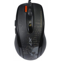 A4Tech Мышь V-Track F5 черный/рисунок оптическая (3000dpi) USB (6but)[647961]
