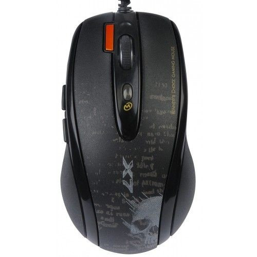 A4Tech Мышь V-Track F5 черный/рисунок оптическая (3000dpi) USB (6but)[647961]