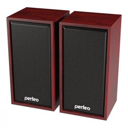 Perfeo колонки "CABINET" 2.0, мощность 2х3 Вт (RMS), махагон, USB	