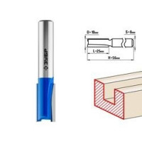 ЗУБР Фреза пазовая прямая, D= 10мм, рабочая длина-25мм, хв.-8 мм, ЗУБР Профессионал [28753-10-25]