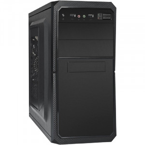 Exegate EX299282RUS Корпус Minitower ExeGate BA-202-UNS450 (mATX, БП UNS450 с вент. 12см, 2*USB, аудио, черный)