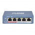iFLOW F-SW-EU205POE-V L2, неуправляемый, 4 порта, 1 uplink порт 10/100M RJ45, 802.3af/at, бюджет PoE 60 Вт, поддержка режима передачи до 300м,10Мб/с, CAT6; защита от перенапряжения 6 кВ