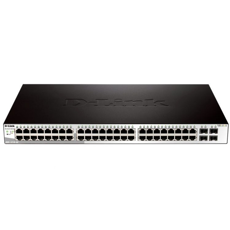 D-Link DGS-1210-52/F3A Настраиваемый коммутатор WebSmart с 48 портами 10/100/1000Base-T и 4 комбо-портами 100/1000Base-T/SFP