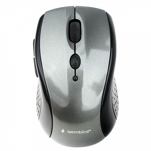 Gembird MUSW-430 {Мышь беспроводная, серый, 2.4ГГц, 5кн+колесо-мышка, 1000/1600/2400 DPI, оптический} 