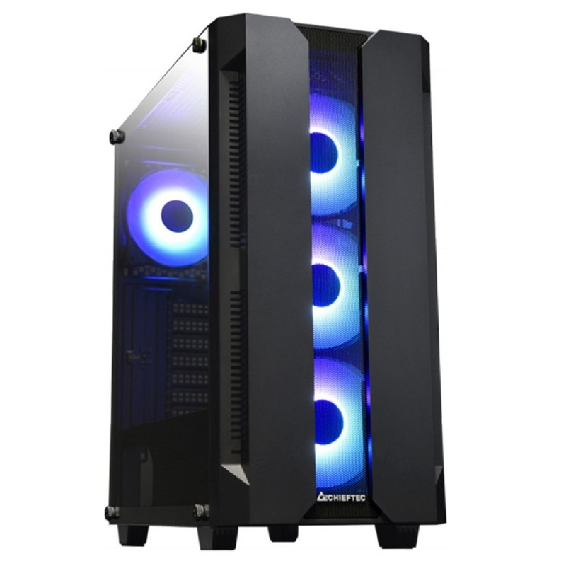 Корпус Chieftec Hunter черный без БП ATX 4x120mm 4x140mm 2xUSB3.1 audio bott PSU