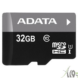 Micro SecureDigital 32Gb A-DATA AUSDH32GUICL10-RA1 {MicroSDHC Class 10 UHS-I, SD adapter}
