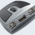 ATEN US221A-A(7) KVM-переключатель, USB, 2> 1 устройства/порта/port, с 1 шнуром A>B Male, (USB 2.0)