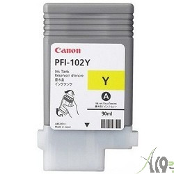 Canon PFI-102Y 0898B002 Картридж для Canon imagePROGRAF iPF605, iPF610., iPF650, iPF655, iPF710, iPF750, iPF755, LP17, iPF510., Желтый, 90 мл.