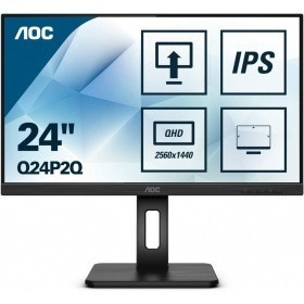 LCD AOC 23.8"  Q24P2Q Pro черный {IPS 2560x1440 16:9 1000:1 250cd 178/178 D-Sub HDMI DisplayPort}