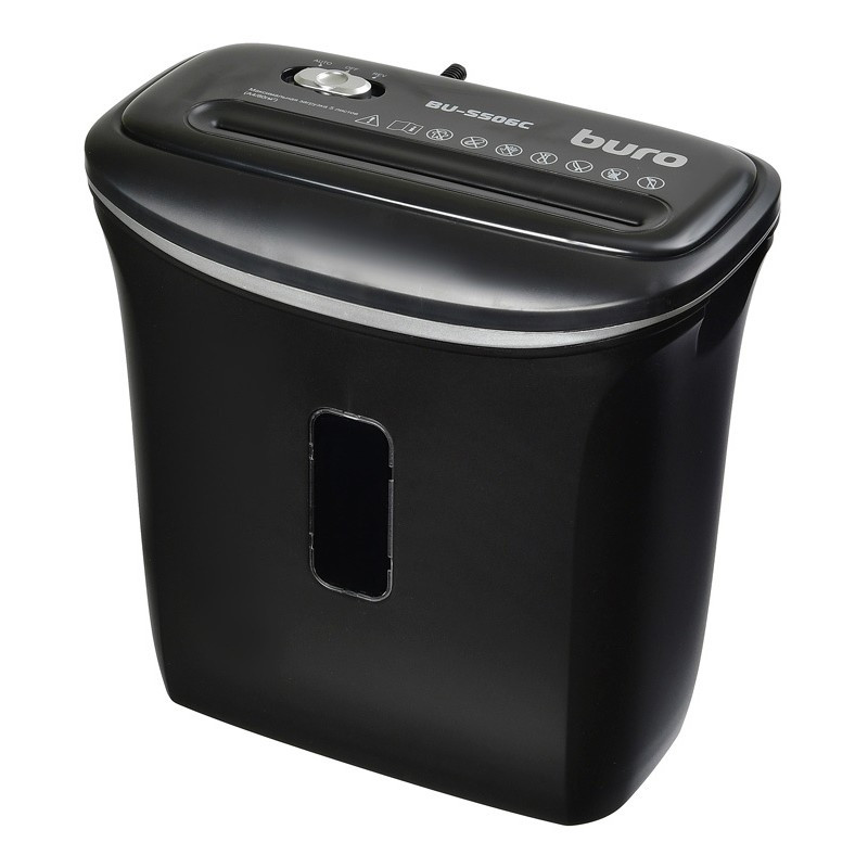 Buro Уничтожитель Home BU-S506C (секр.P-4)/фрагменты/5лист./12лтр./пл.карты) {1061636}