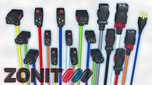 Кабель питания серверный Zonit 3.5м, с фиксируемыми разъемами zLock С14 / С19, (zLock-zC14-14-aC19-3,5m) (на ток 15А)