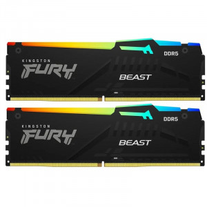 Kingston 32GB 6800MT/s DDR5 CL34 DIMM (Kit of 2) FURY Beast RGB XMP KF568C34BBAK2-32