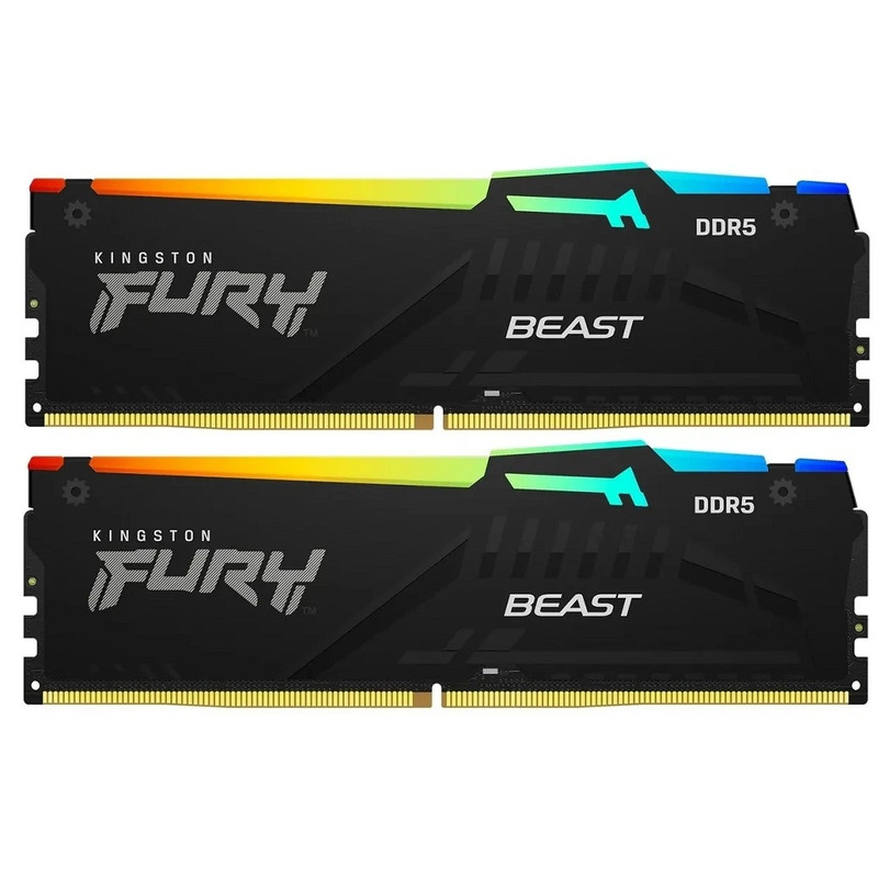 Kingston 32GB 6800MT/s DDR5 CL34 DIMM (Kit of 2) FURY Beast RGB XMP KF568C34BBAK2-32
