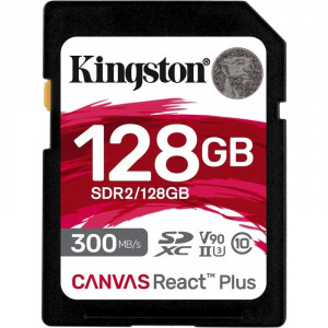 Флеш карта SDHC 128Gb  Kingston SDHC, UHS-I Class U3 V90, чтение: 300Мб/с, запись: 260Мб/с <SDR2/128GB>