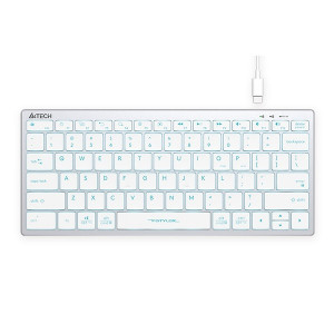 Клавиатура A4Tech Fstyler FX61 белый USB slim LED (FX61 WHITE)