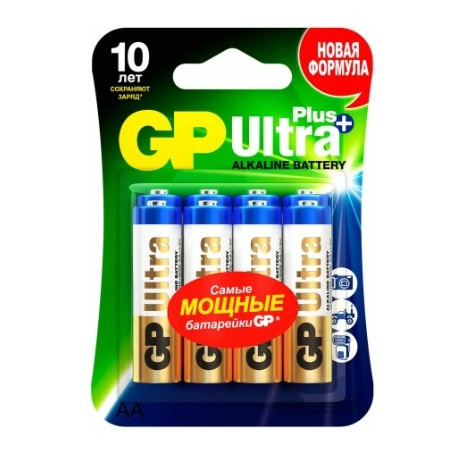 Алкалиновые батарейки GP Ultra Plus Alkaline 15А АA - 8 шт. на блистере (8 шт.)