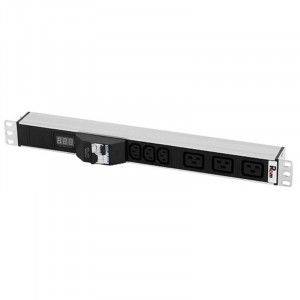 ЦМО Блок розеток Rem-32 с авт., и амп., 3 IEC 60320 C13, 3 IEC 60320 C19, 32А, алюм., 19", колодка (R-32-3C13-3C19-A-Am-440-K)