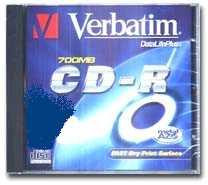 Verbatim  Диски CD-R   700Mb 80 min 48-х/52-х (Slim case)[43347]