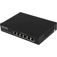 Коммутатор/ OSNOVO Passive PoE коммутатор 6 портов, 4 PoE порта 10/100 Base-T, 2*10/100 Base-T Uplink, до 30W на порт