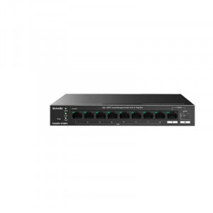 Tenda TEG2210P-8-120W Коммутатор управляемый PoE, 10 портов, 9x1 Гбит/с, SFP 1x1 Гбит/с, PoE 8x 30Вт (до 110 Вт)