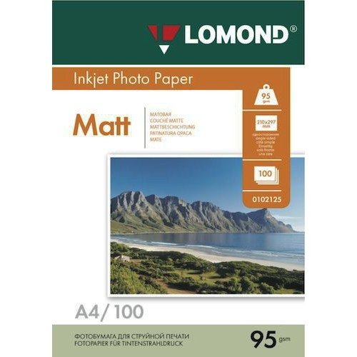 LOMOND 0102129 Фотобумага Односторонняя Матовая, 95г/м2, A3/100л.