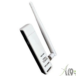 TP-Link TL-WN722N 150Mbps High Gain Wireless N USB Adapter with Cradle, Atheros, 1T1R, 2.4GHz, 802.11n/g/b, 1 detachable antenna