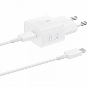 Сетевое зарядное устройство Samsung EP-T2510,  USB type-C,  USB type-C,  25Вт,  3A,  белый [ep-t2510xwegeu]