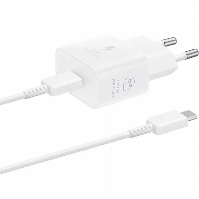 Сетевое зарядное устройство Samsung EP-T2510,  USB type-C,  USB type-C,  25Вт,  3A,  белый [ep-t2510xwegeu]
